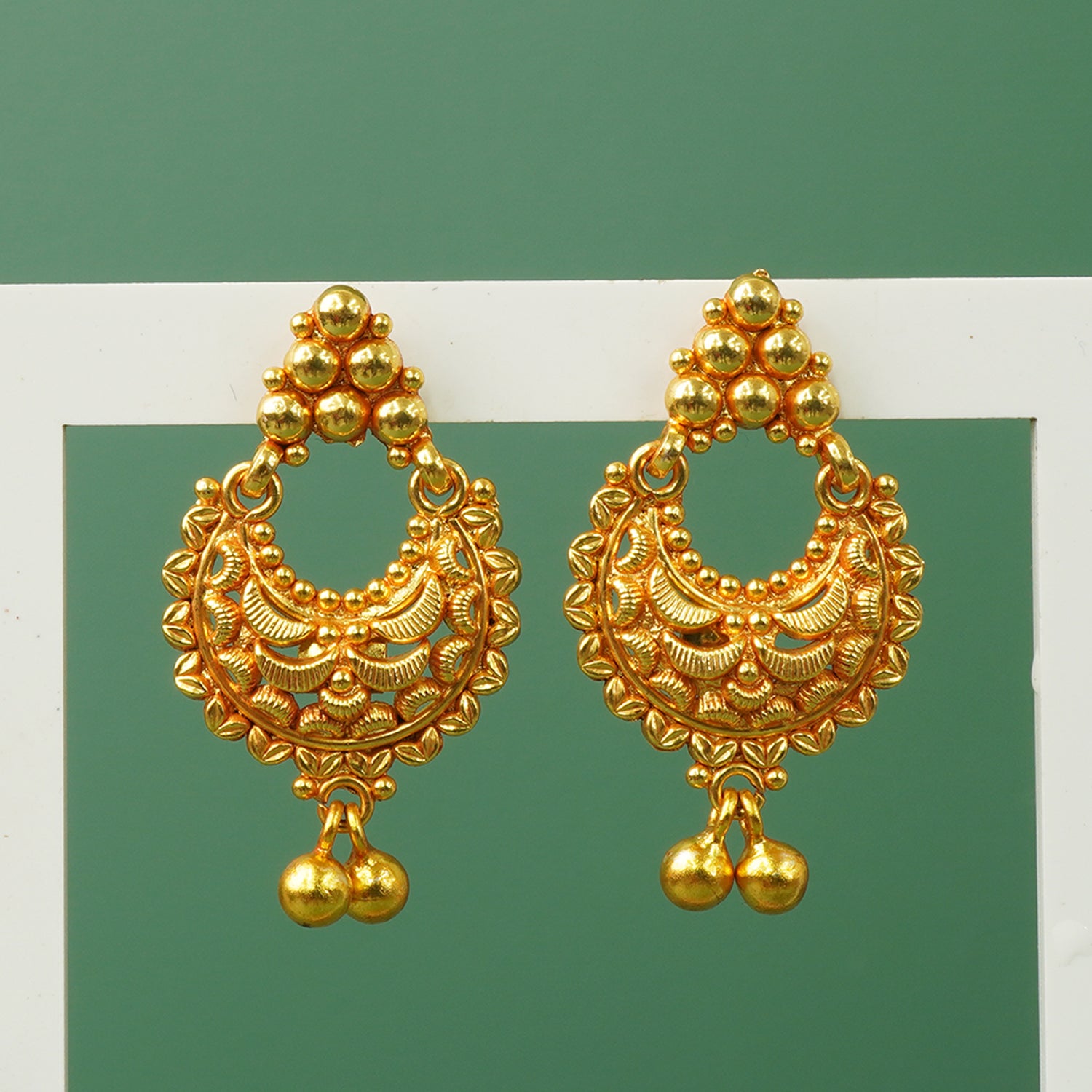 Gold Plated Pure 925 Silver Chandbali Jhumka Designs Online