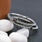 silver beads bangles