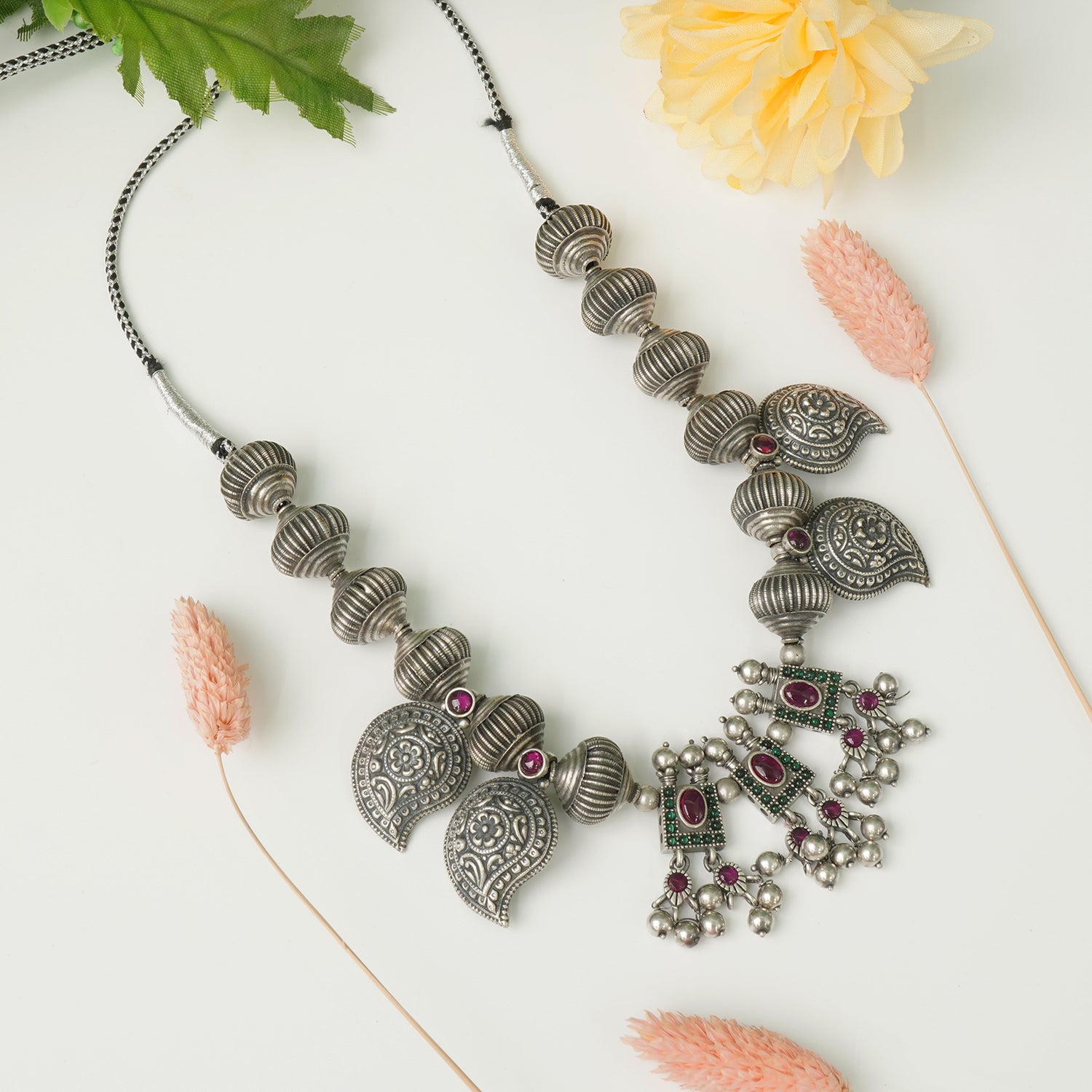 Pure Silver Temple Vintage Koyri Necklace