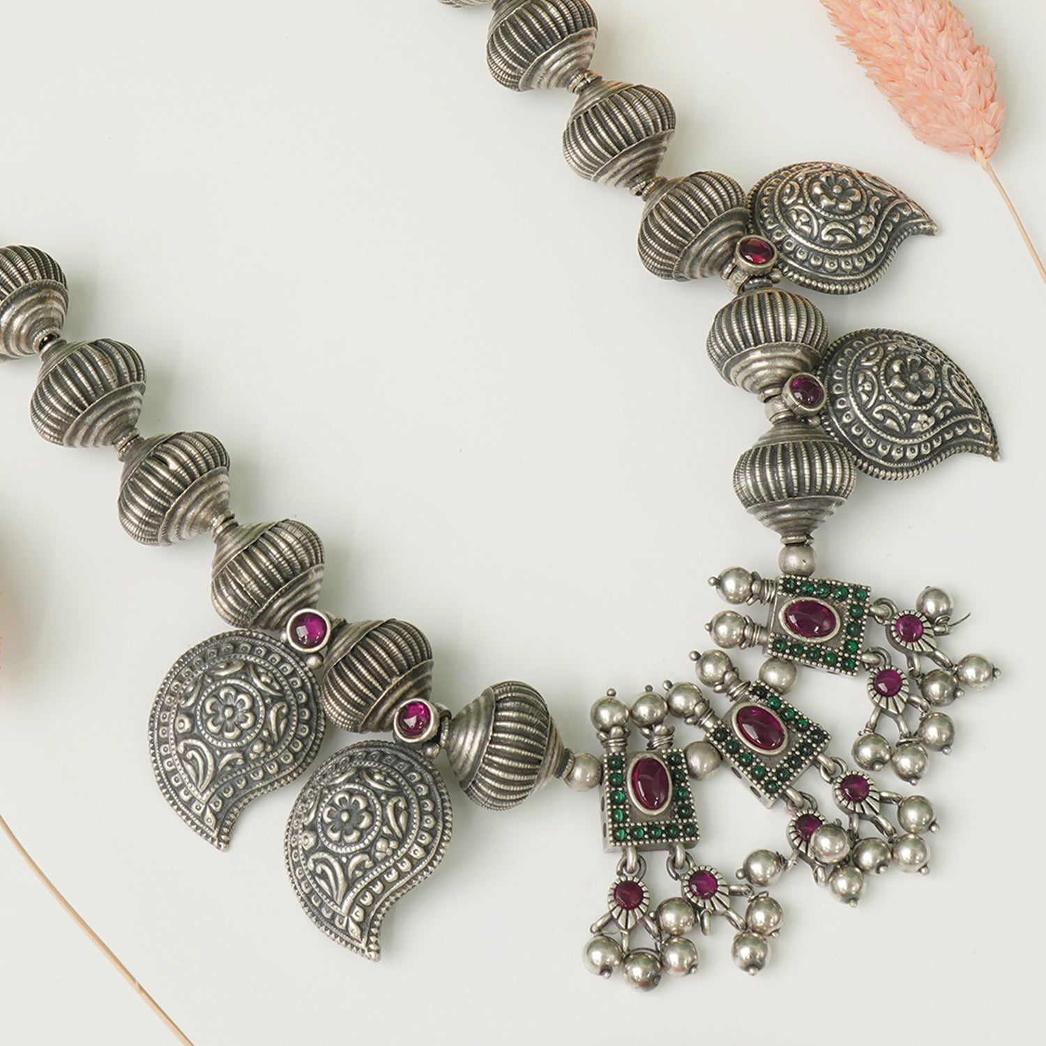 Pure Silver Temple Vintage Koyri Necklace
