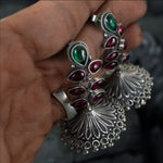 silver laffa jhumki