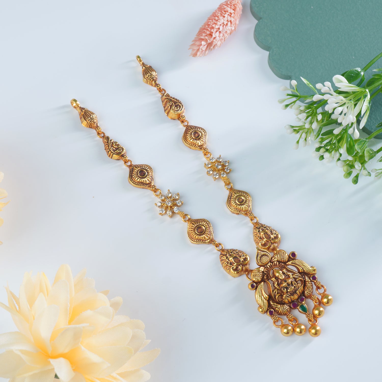 Silver Antique Gold Plated Short Necklaces Online