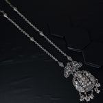 Silver Beads Necklace with Nakash/Nakashi Laxmi Pendant