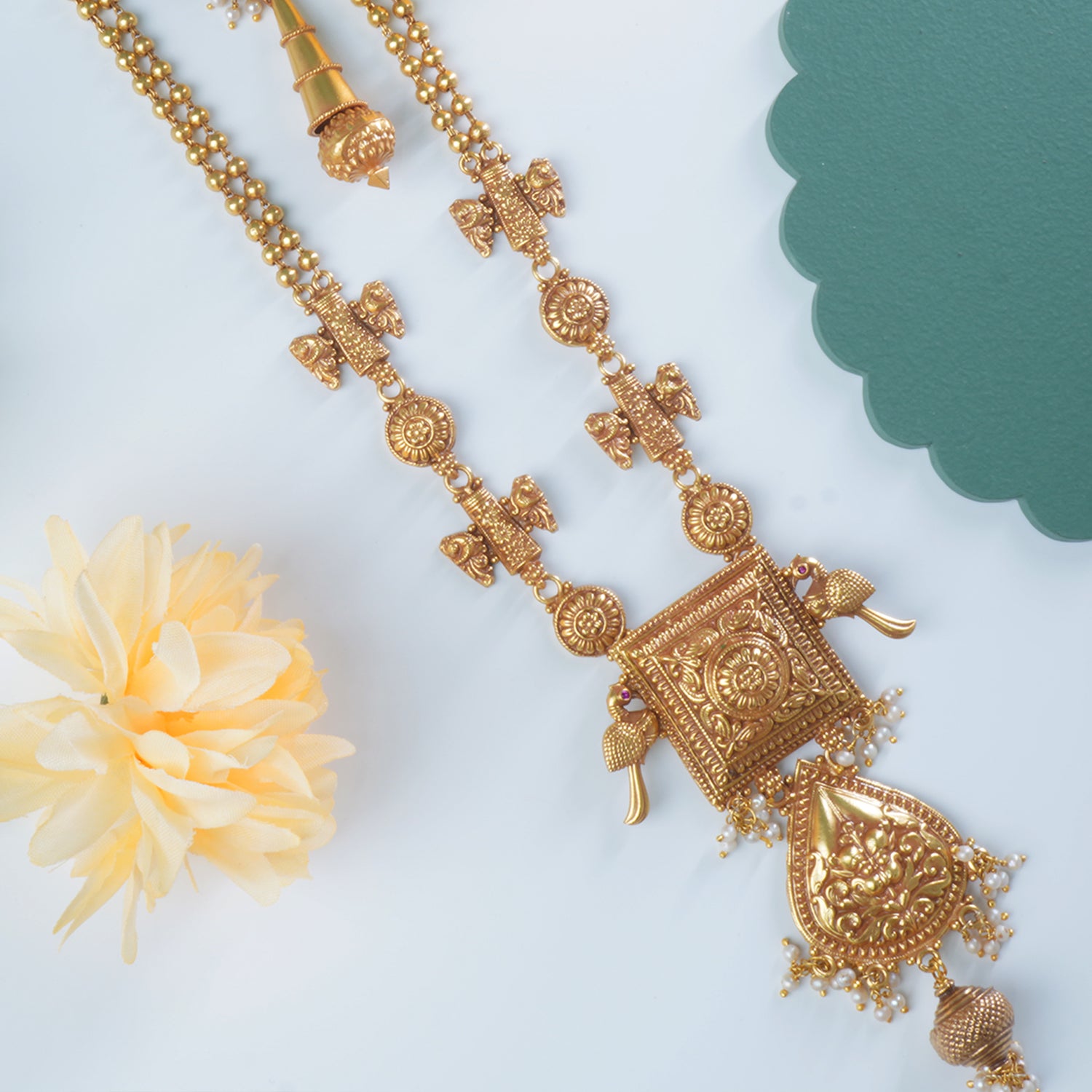 Buy online regal matt gold plated chain necklace made in 925 silver .