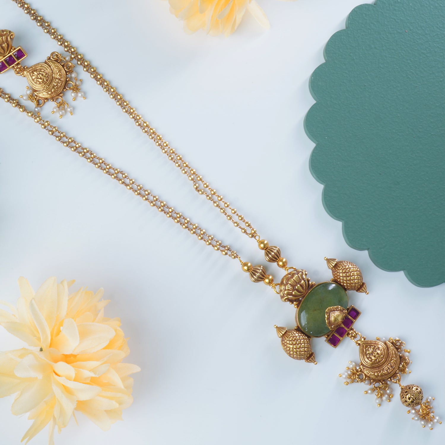 Buy online regal matt gold plated chain necklace made in 925 silver