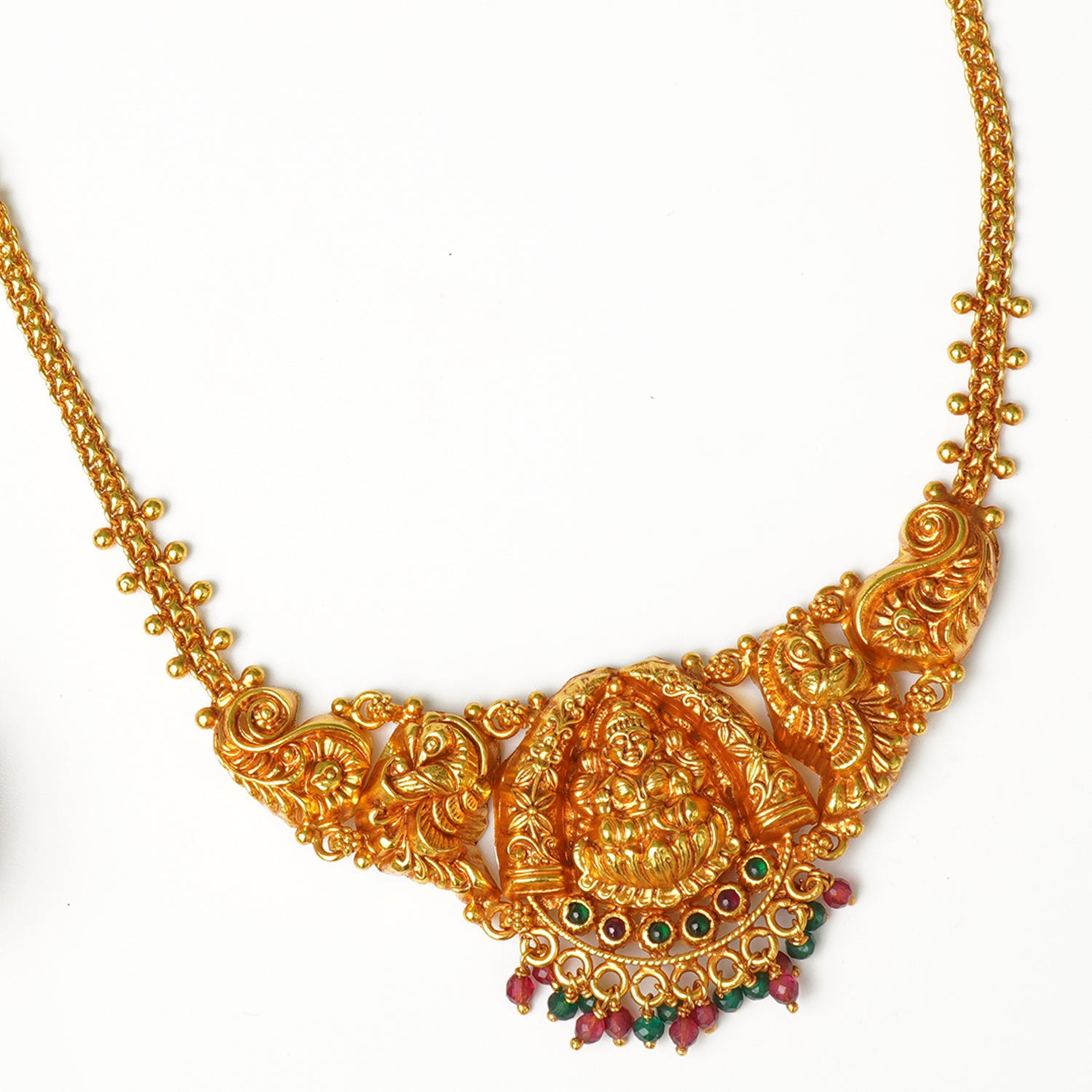 Buy Pure 925 Silver Matt Gheru Gold Plated Choker Necklace Designs With Price