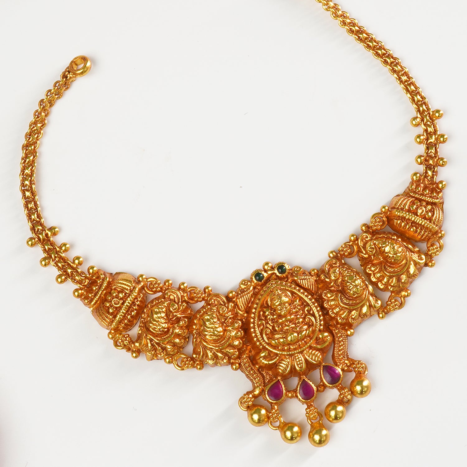 Buy and shop Silver Matt Gheru Gold Plated Choker Necklace Designs