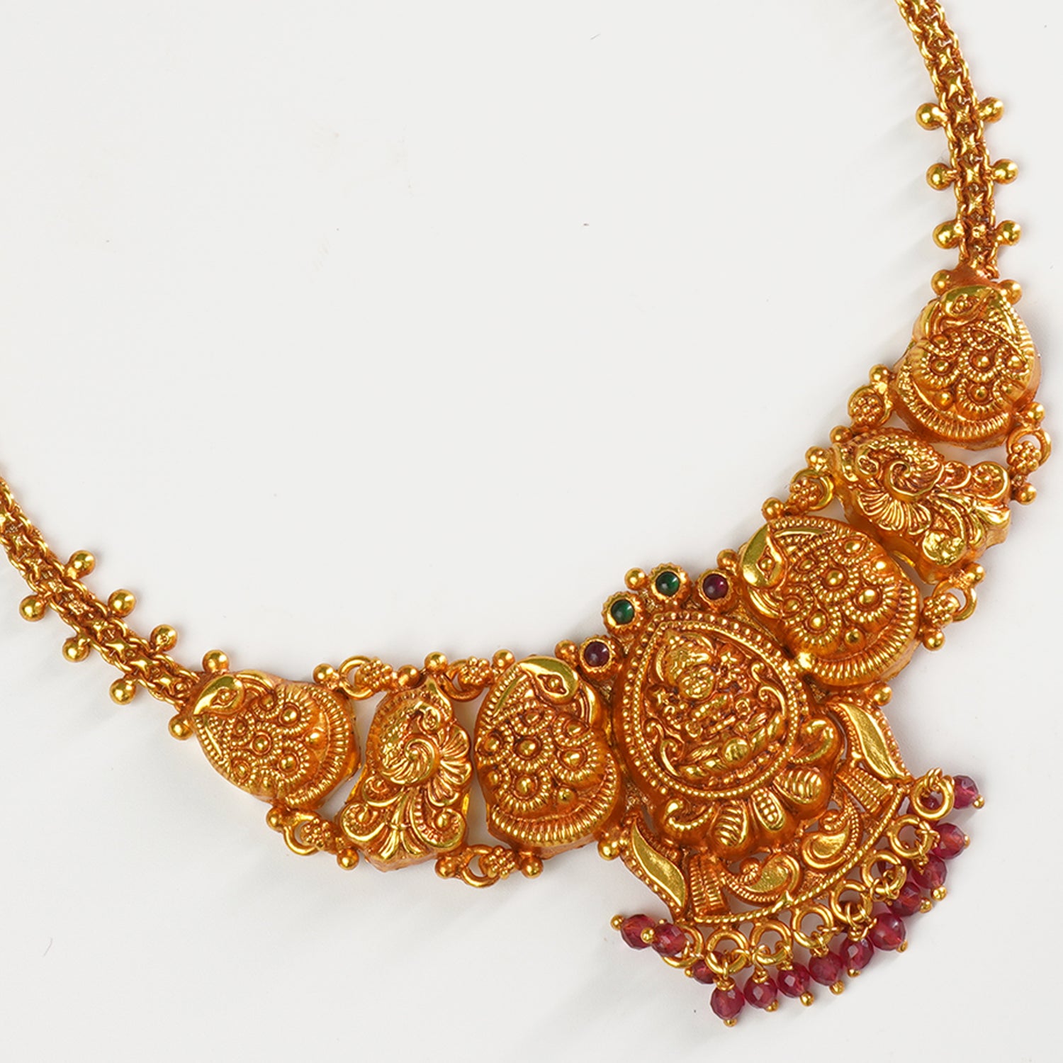 Pure 925 Silver Matt Gheru Gold Plated Choker Necklace