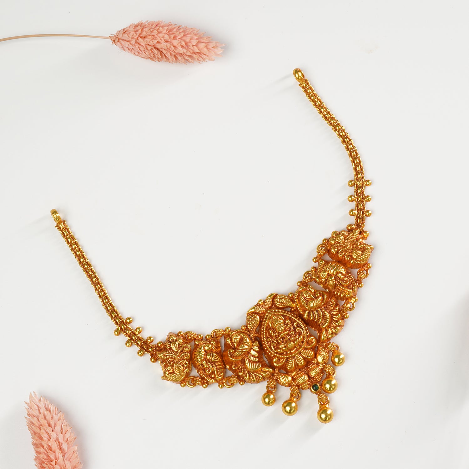 Shop And Buy Pure 925 Silver Matt Gheru Gold Plated Choker Necklace