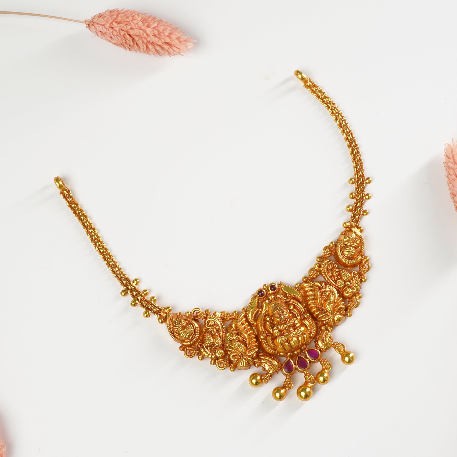 Shop Online Silver Matt Gheru Gold Plated Choker Necklace Design