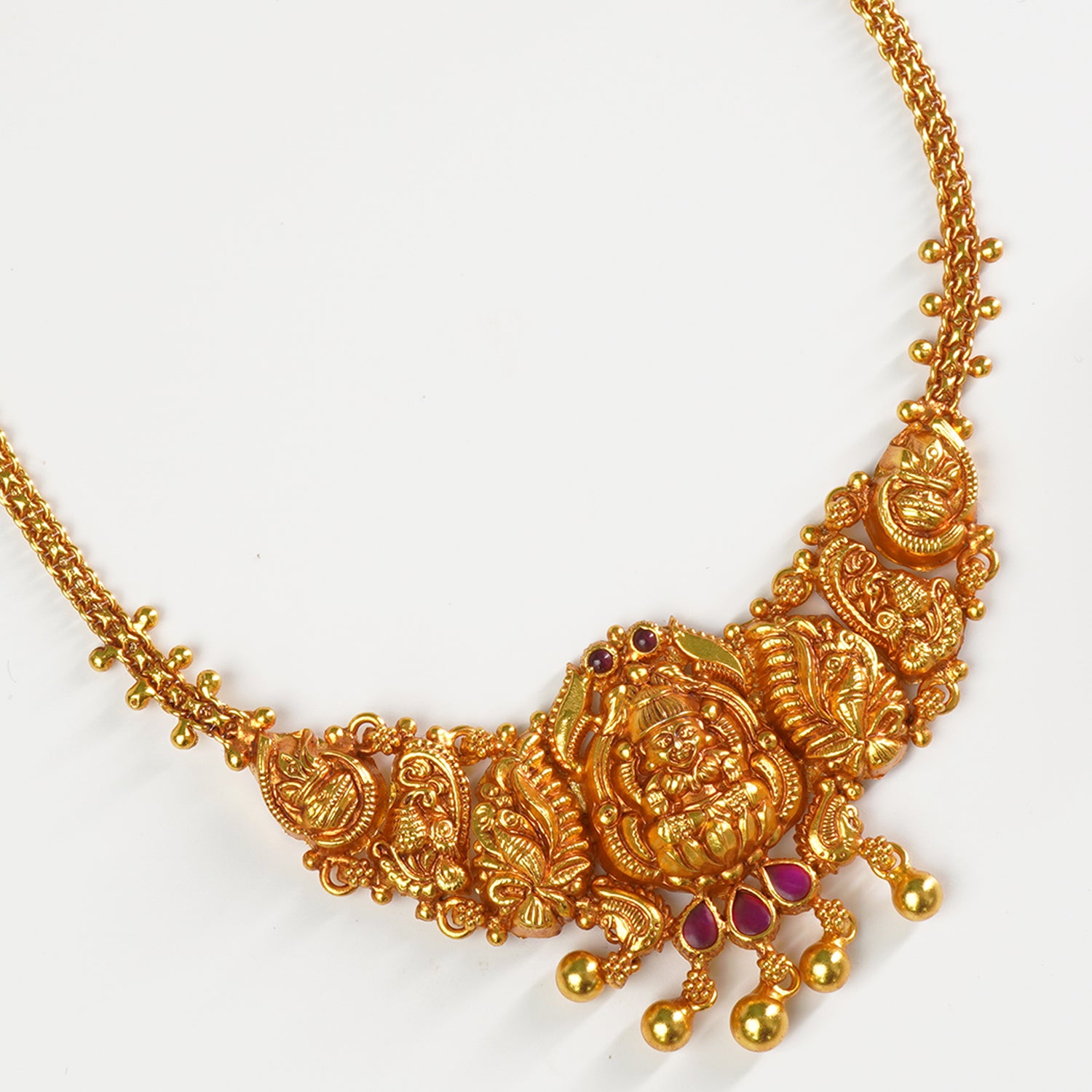 Shop Online Silver Matt Gheru Gold Plated Choker Necklace Design