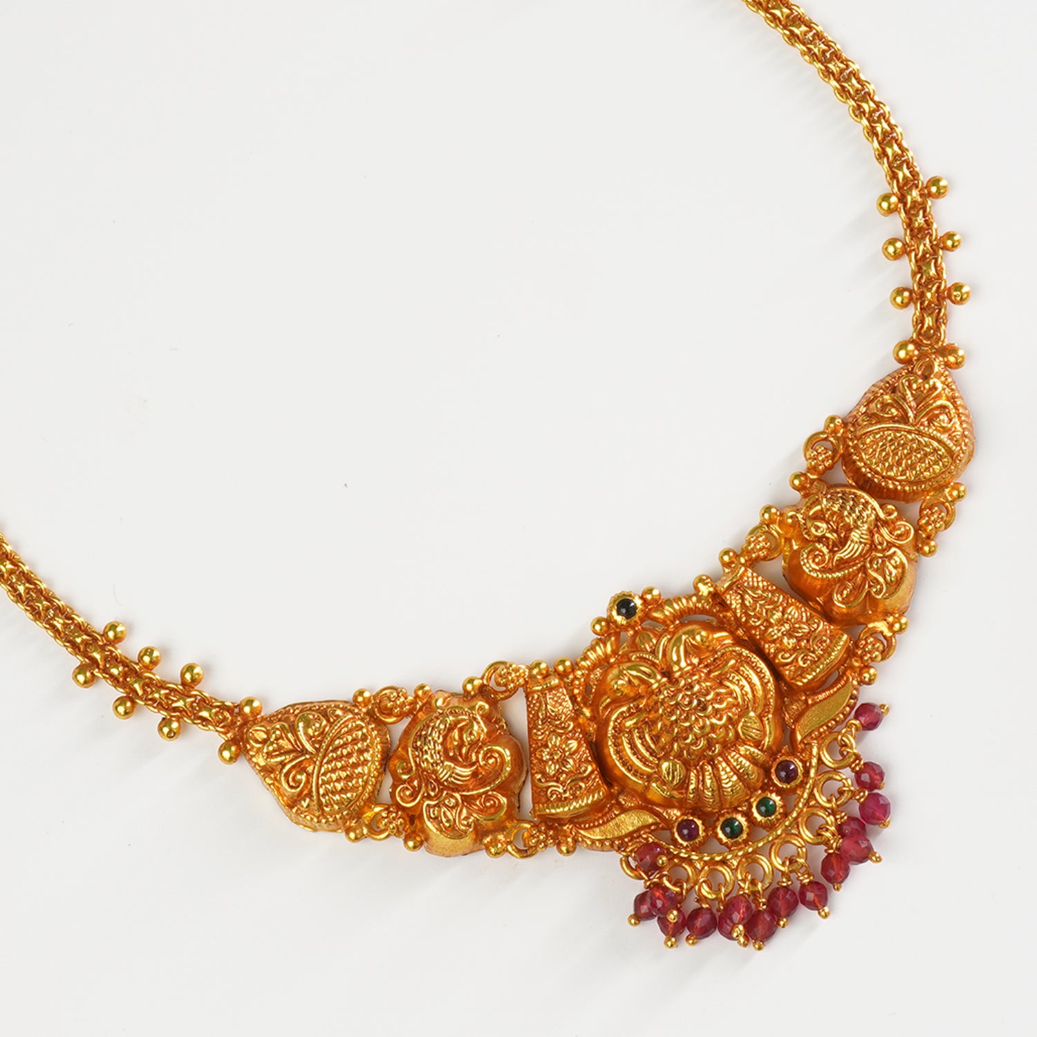 Shop Online Silver Matt Gheru Gold Plated Choker Necklace With Price