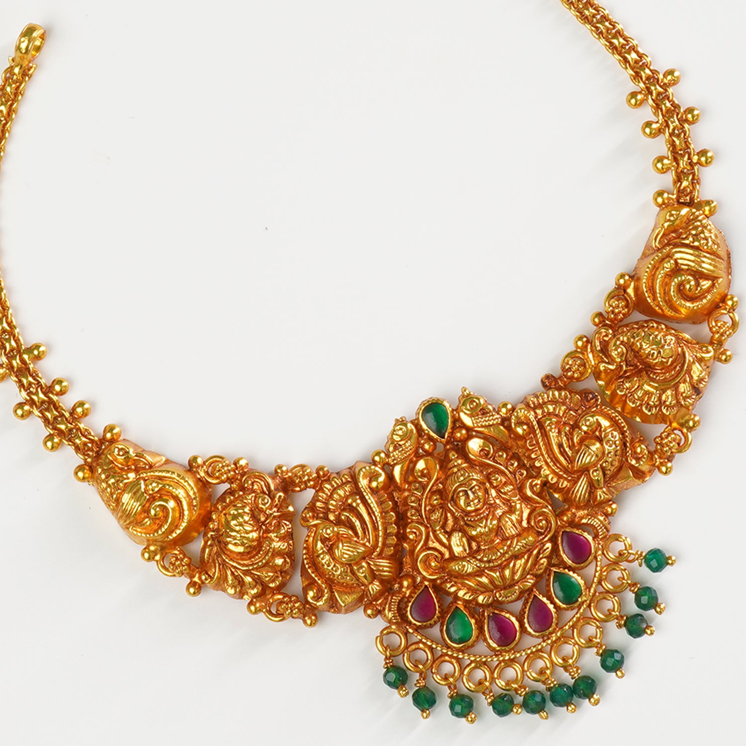 Buy Online Silver Matt Gheru Gold Plated Choker Necklace With Price