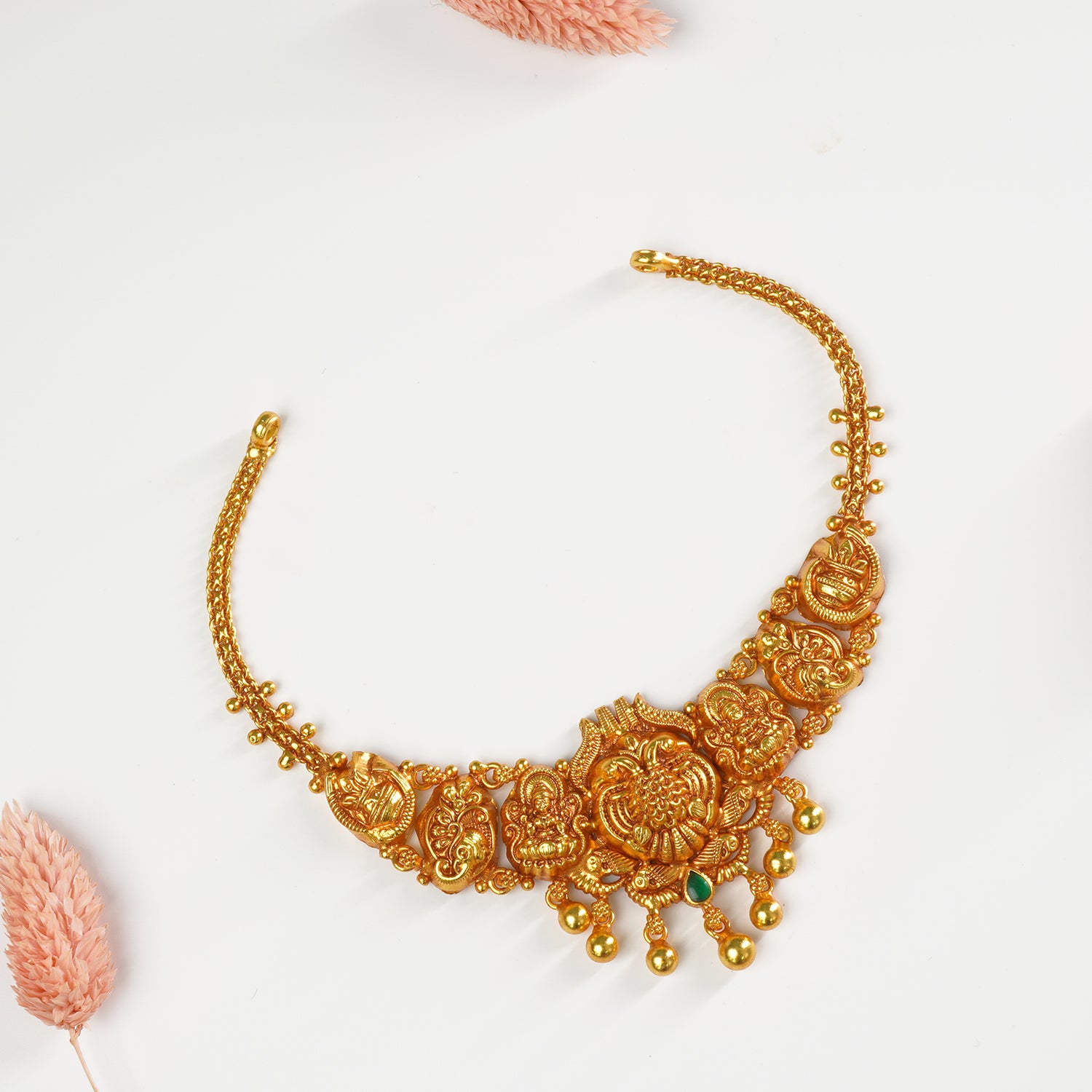 Buy Silver Matt Gheru Gold Plated Choker Necklace With Price