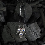 hand made silver mangalsutra with a triple panadi pendant