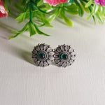 silver flower studs