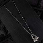 minimal silver mangalsutra with chandbali pendant