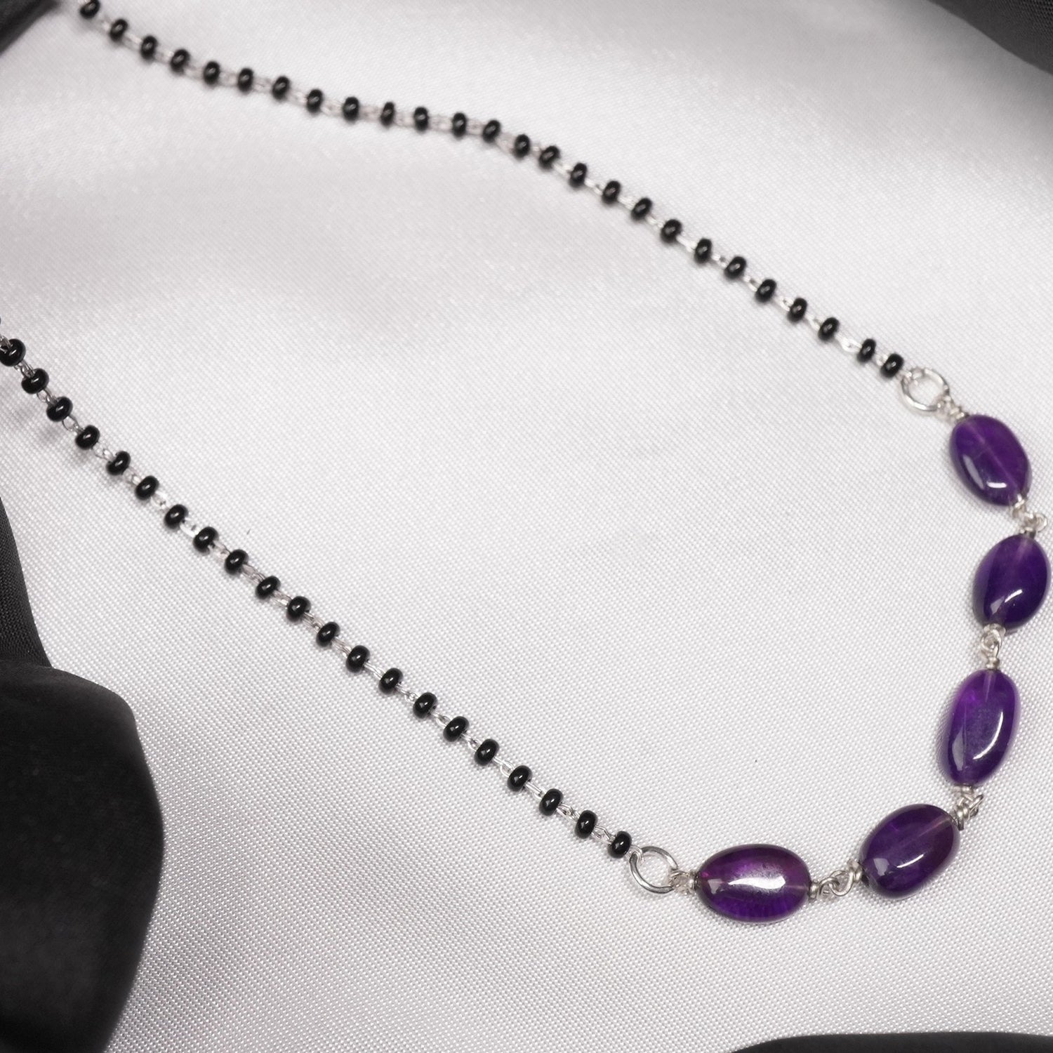 amethyst beads mangalsutra