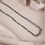 handmade silver mangalsutra with minimal silver pendant