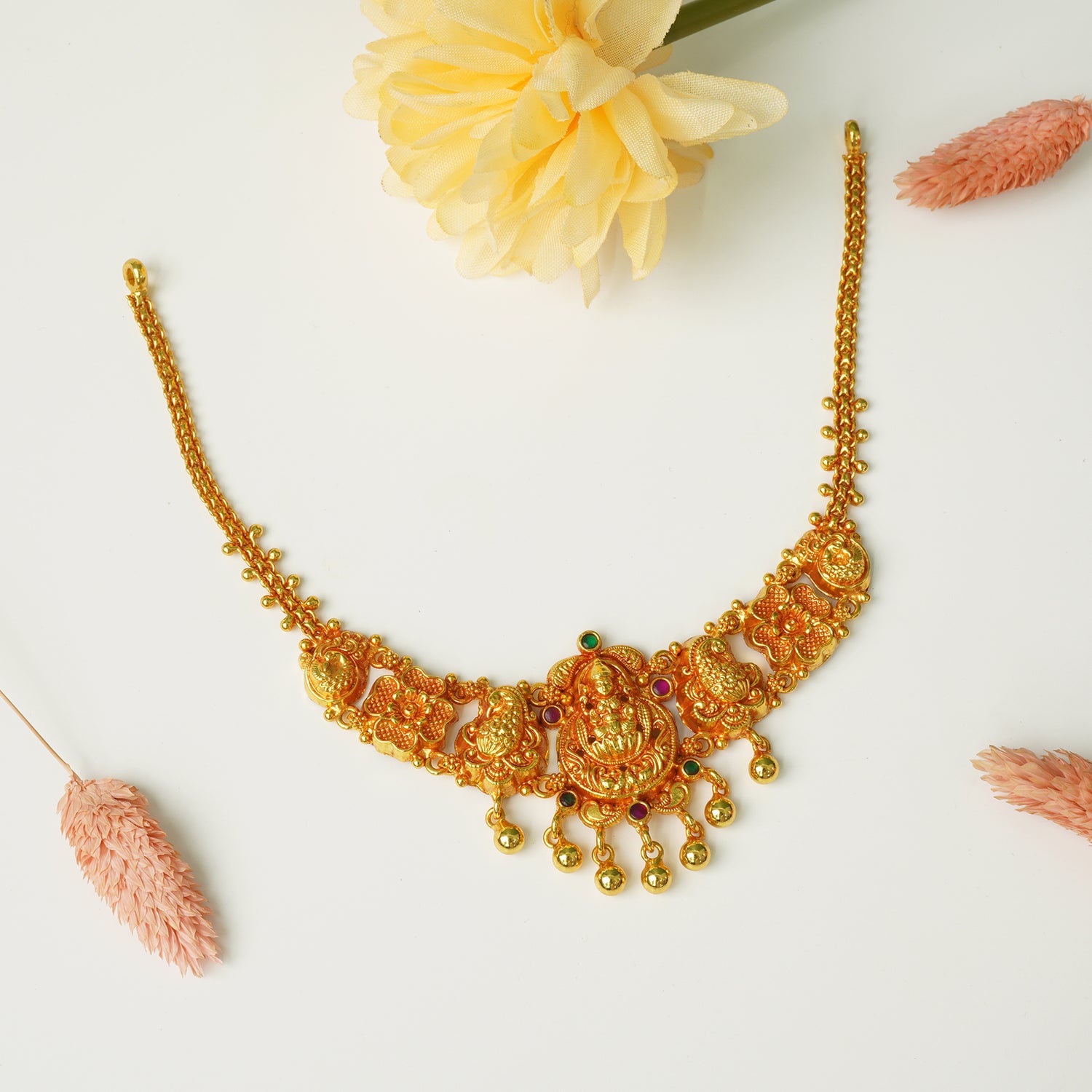 Buy Silver Matt Gheru Gold Plated Choker Necklace Designs At Discounted Prices