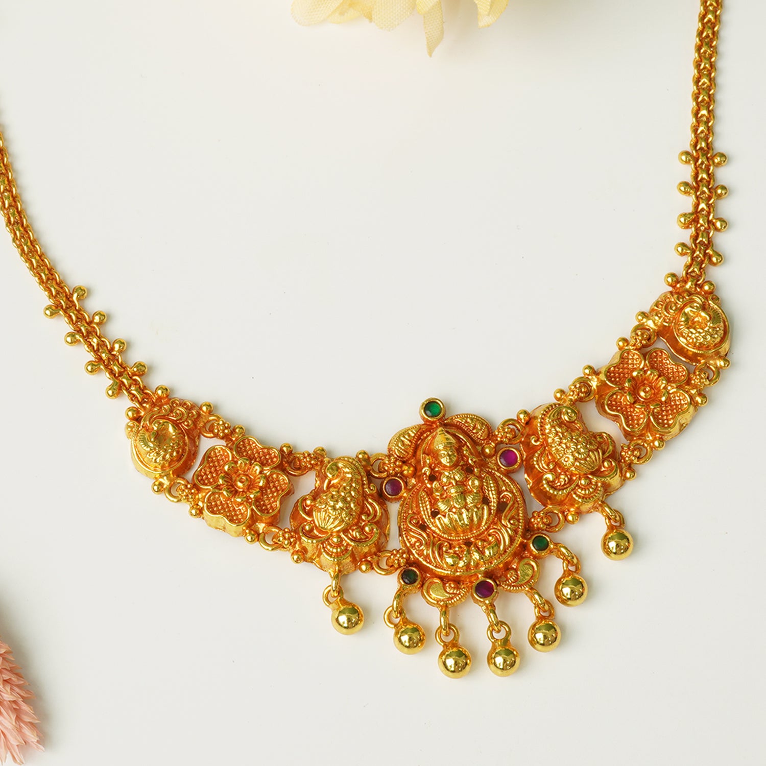 Buy Silver Matt Gheru Gold Plated Choker Necklace Designs At Discounted Prices