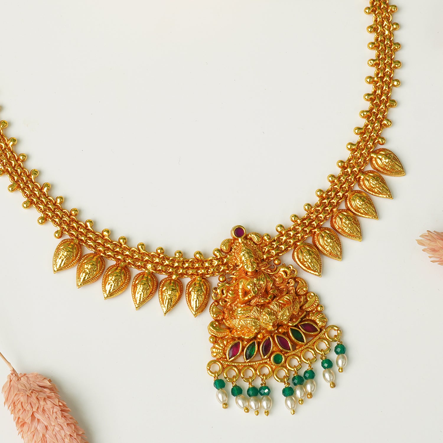 Buy Pure 925 Silver Matt Gheru Gold Plated Choker Necklace Designs