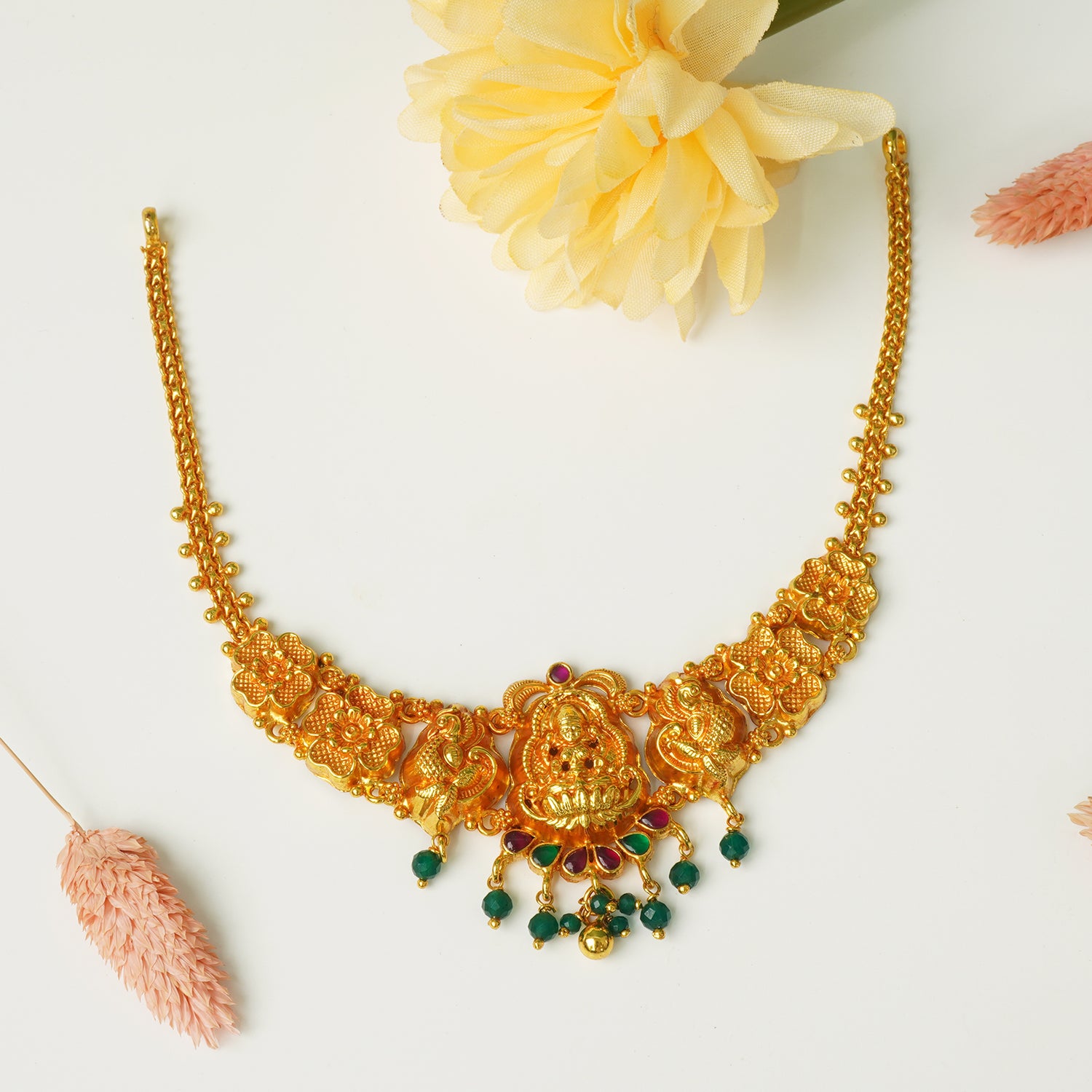 Shop Online Silver Matt Gheru Gold Plated Choker Necklace With Price