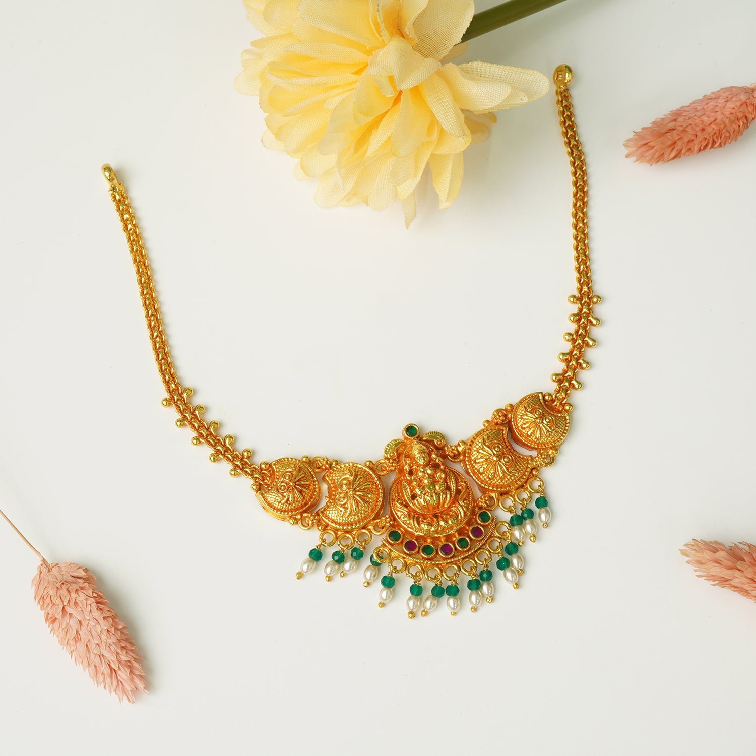 Buy Silver Matt Gheru Gold Plated Choker Necklace With Price