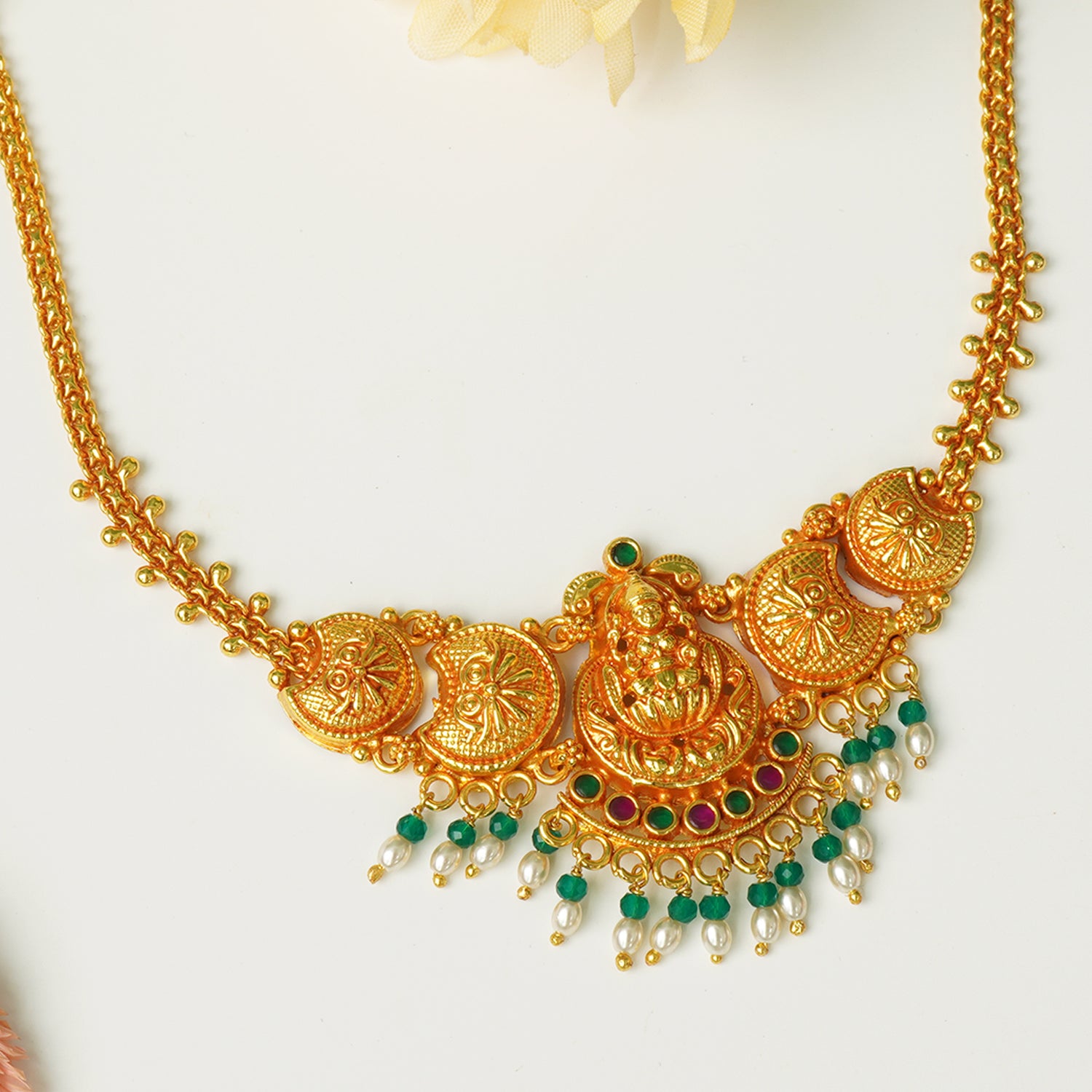 Buy Silver Matt Gheru Gold Plated Choker Necklace With Price