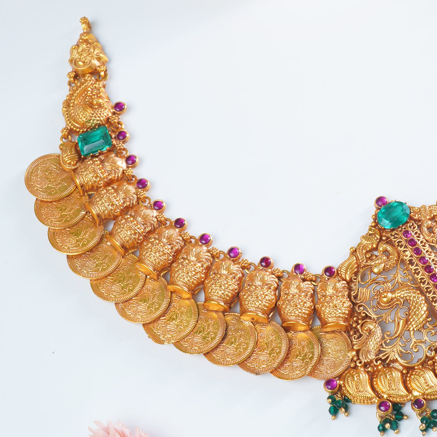 Silver Gold Plated Matt Kasu Haar Damru