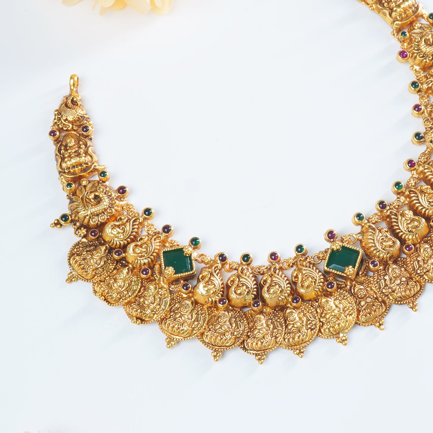 Silver Gold Plated Kasu Haar Design