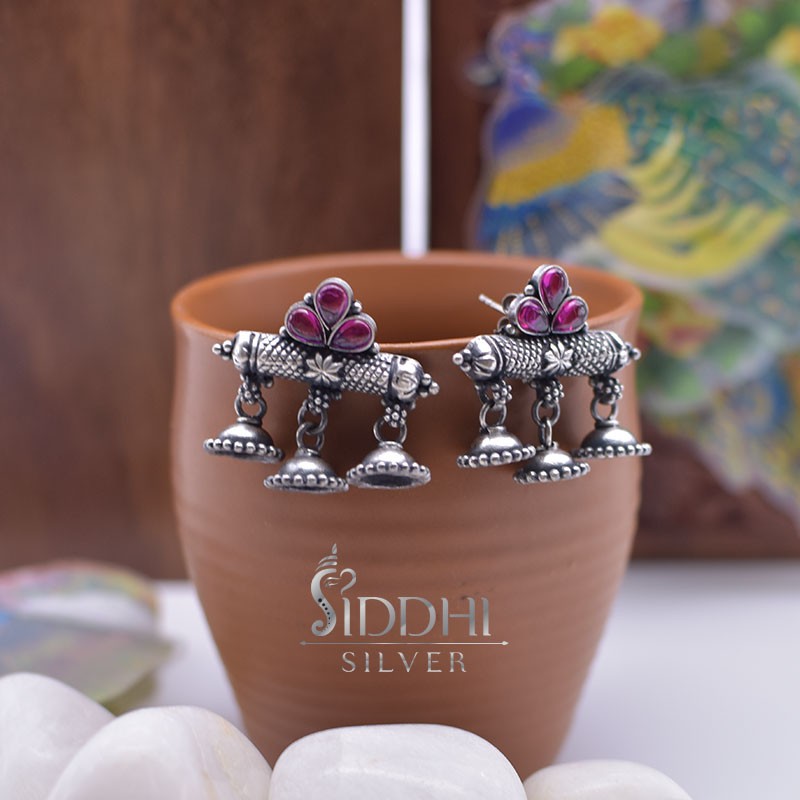 Pipe triple zhumki earrings