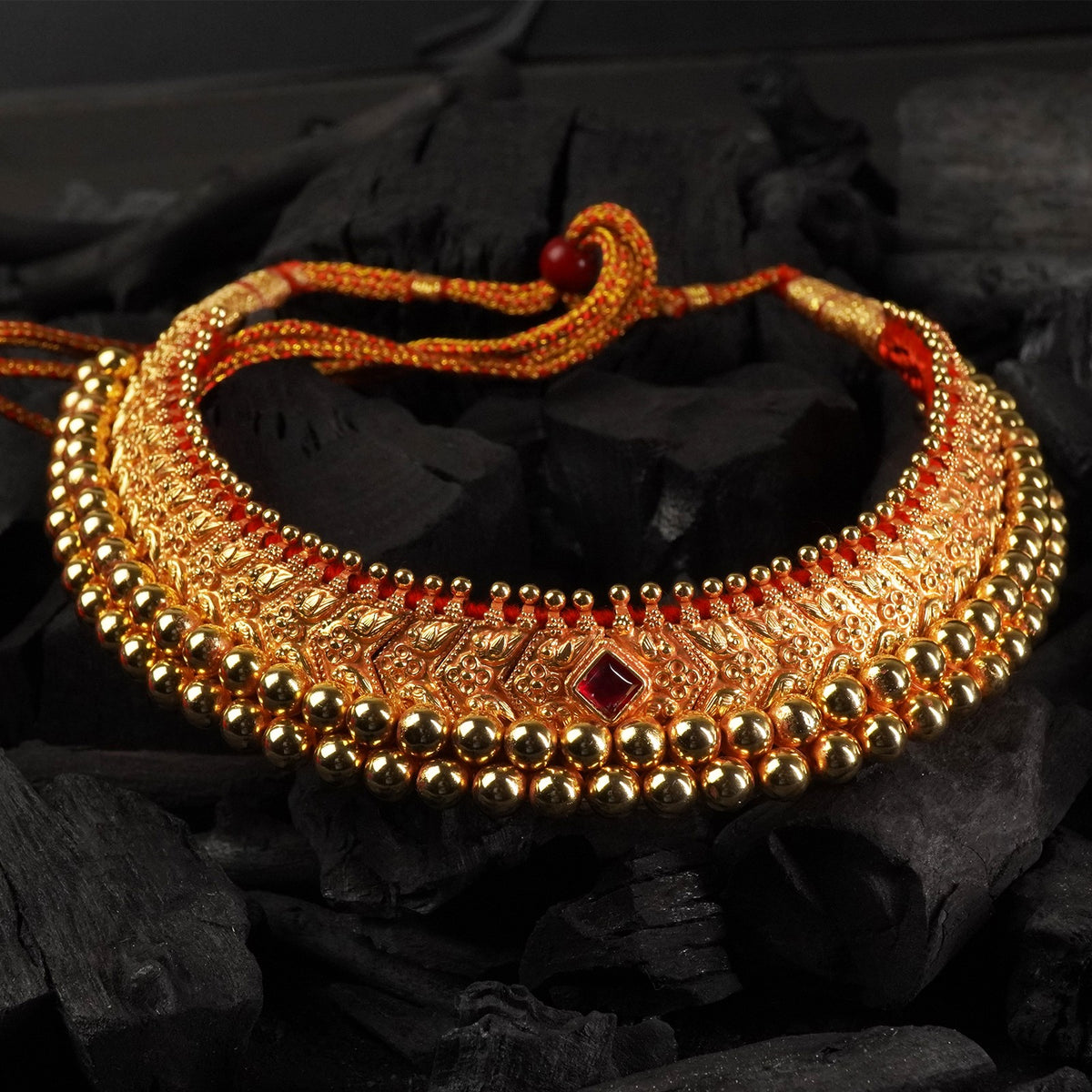 silver gold plated vajratik thushi design