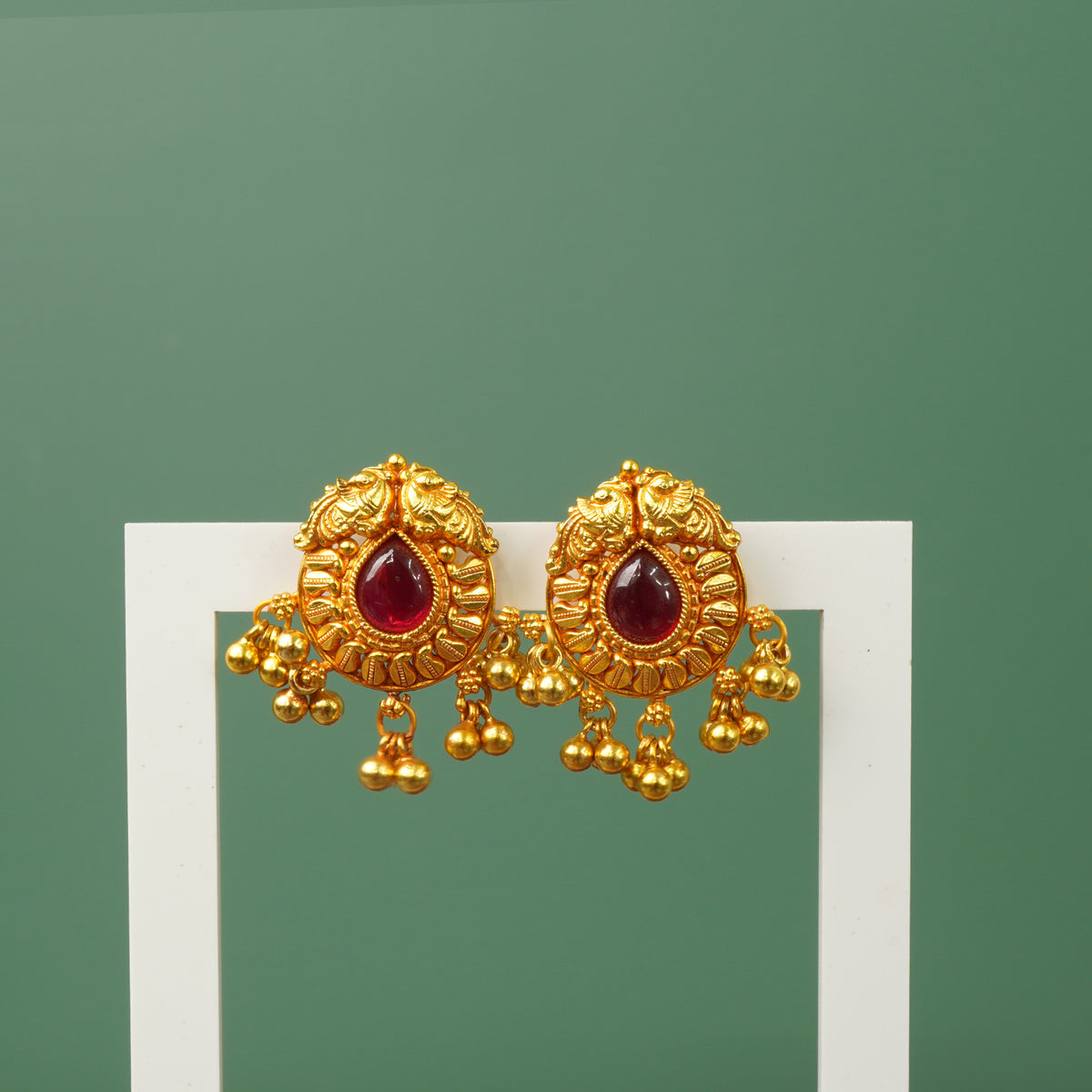 pure silver gold plated earrings design