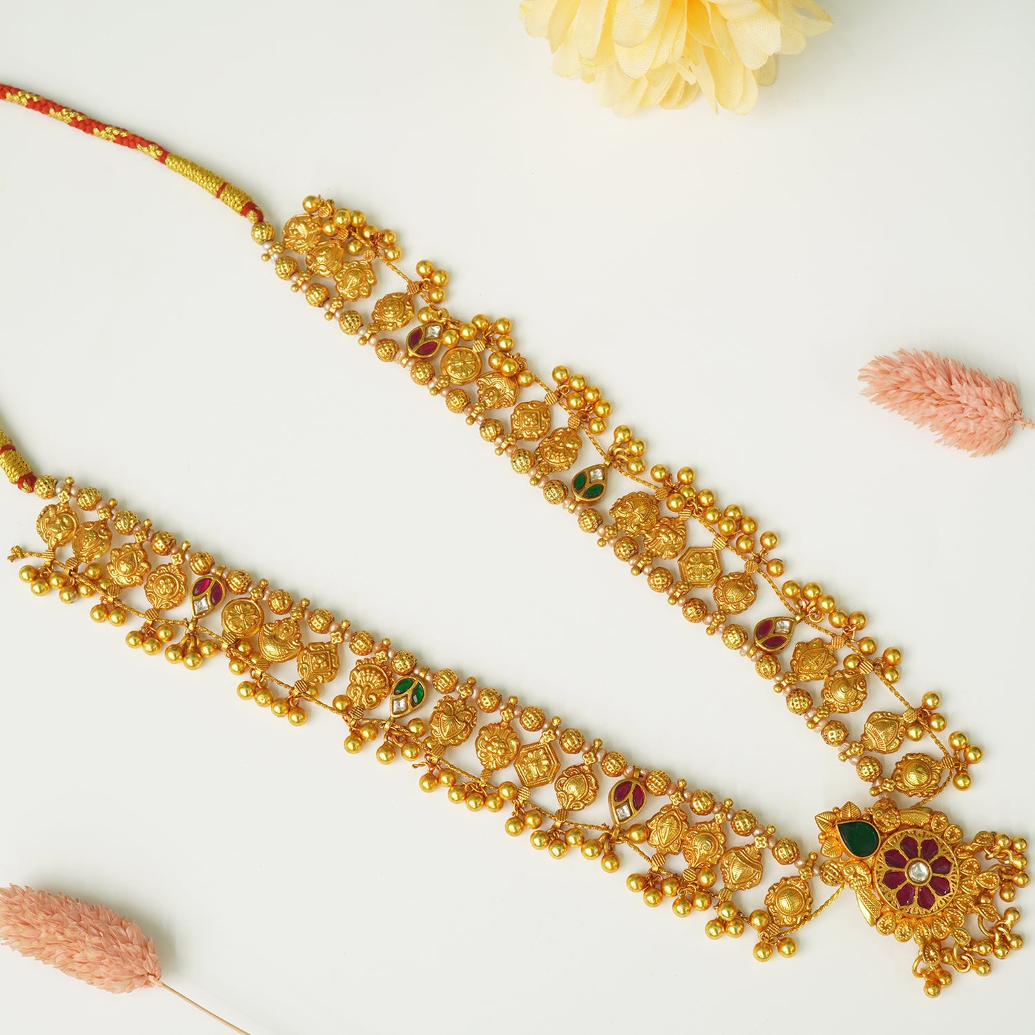 Pure 925 Silver Gold Plated Kolhapuri Saaj Online