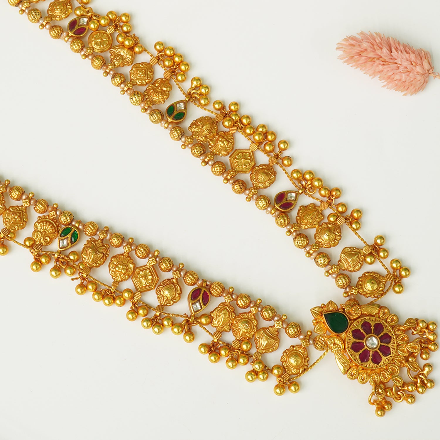 Pure 925 Silver Gold Plated Kolhapuri Saaj Online