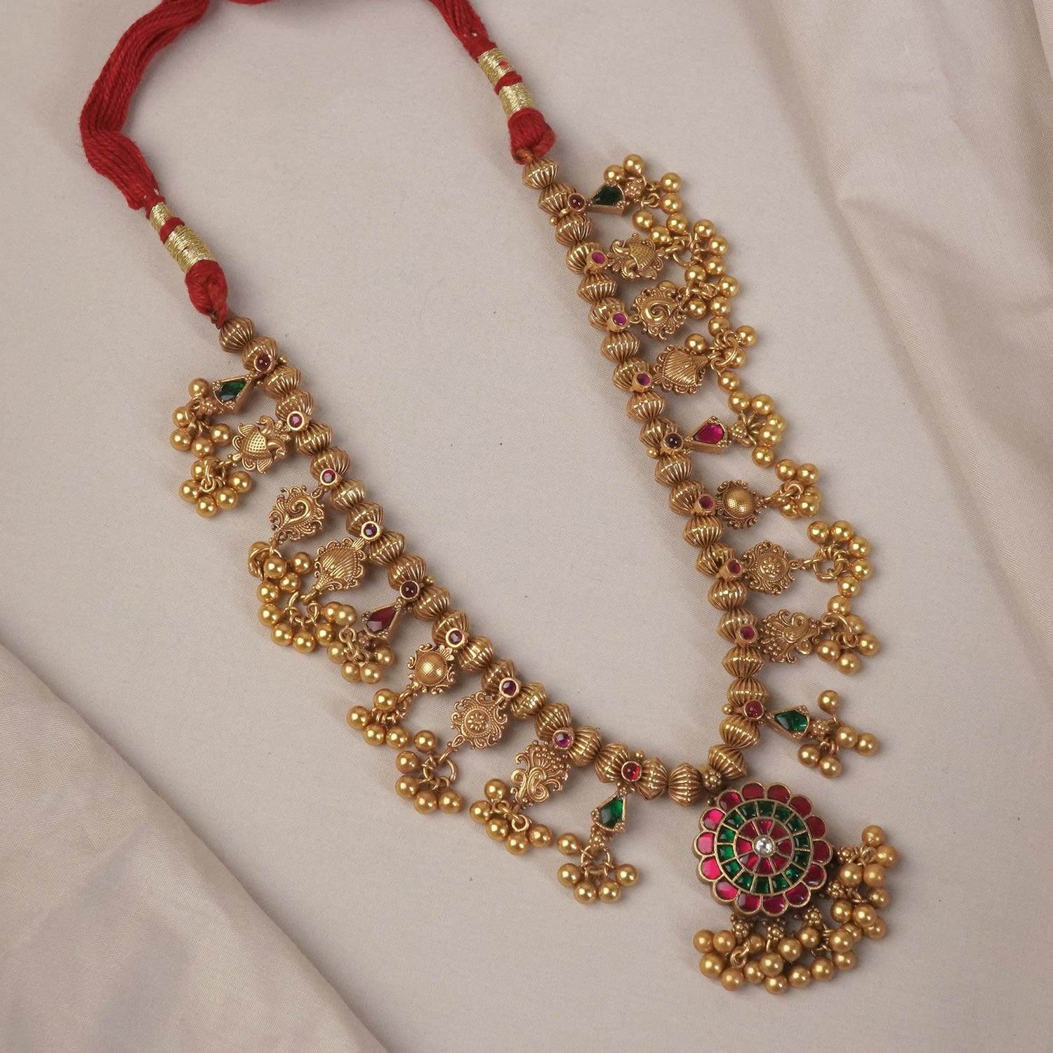 Sterling Silver Gold Plated Kolhapuri Saaj