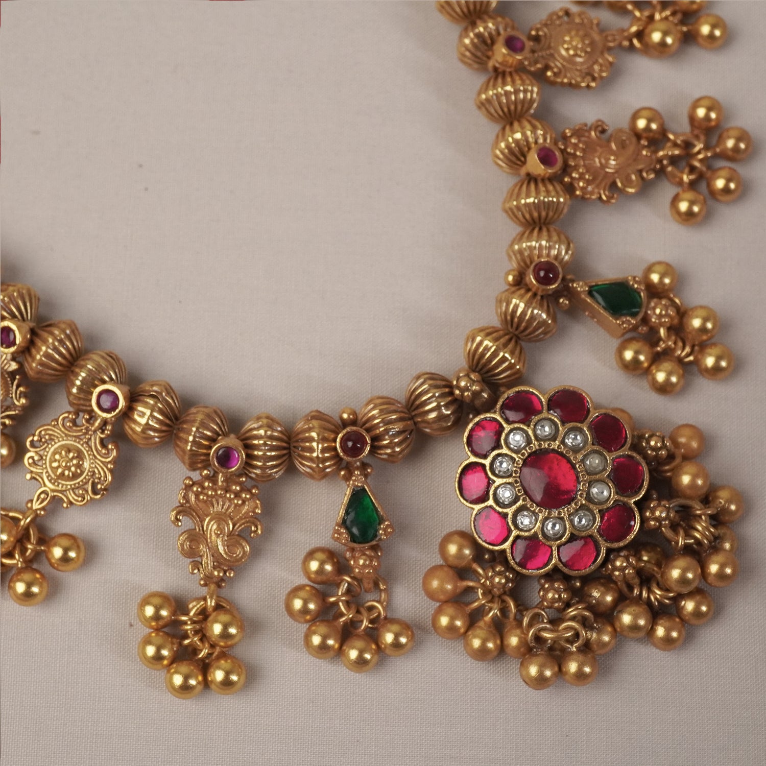 Handmade Gold Plated Silver Kolhapuri Saaj