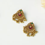 shop handmade pure silver antique gold plated earrings