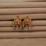 premium silver jadau nakshi earrings