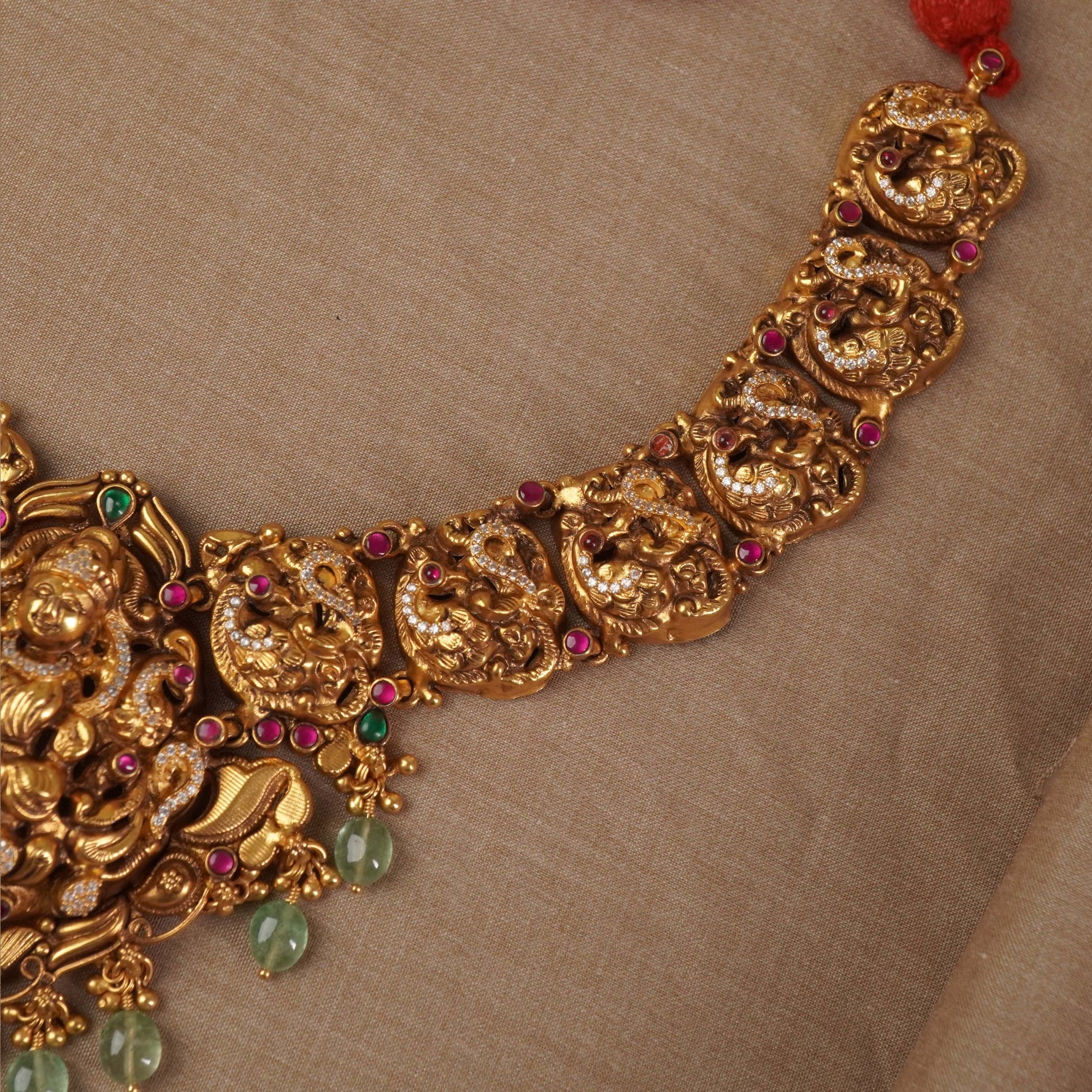 handmade silver jadau kundan necklace design