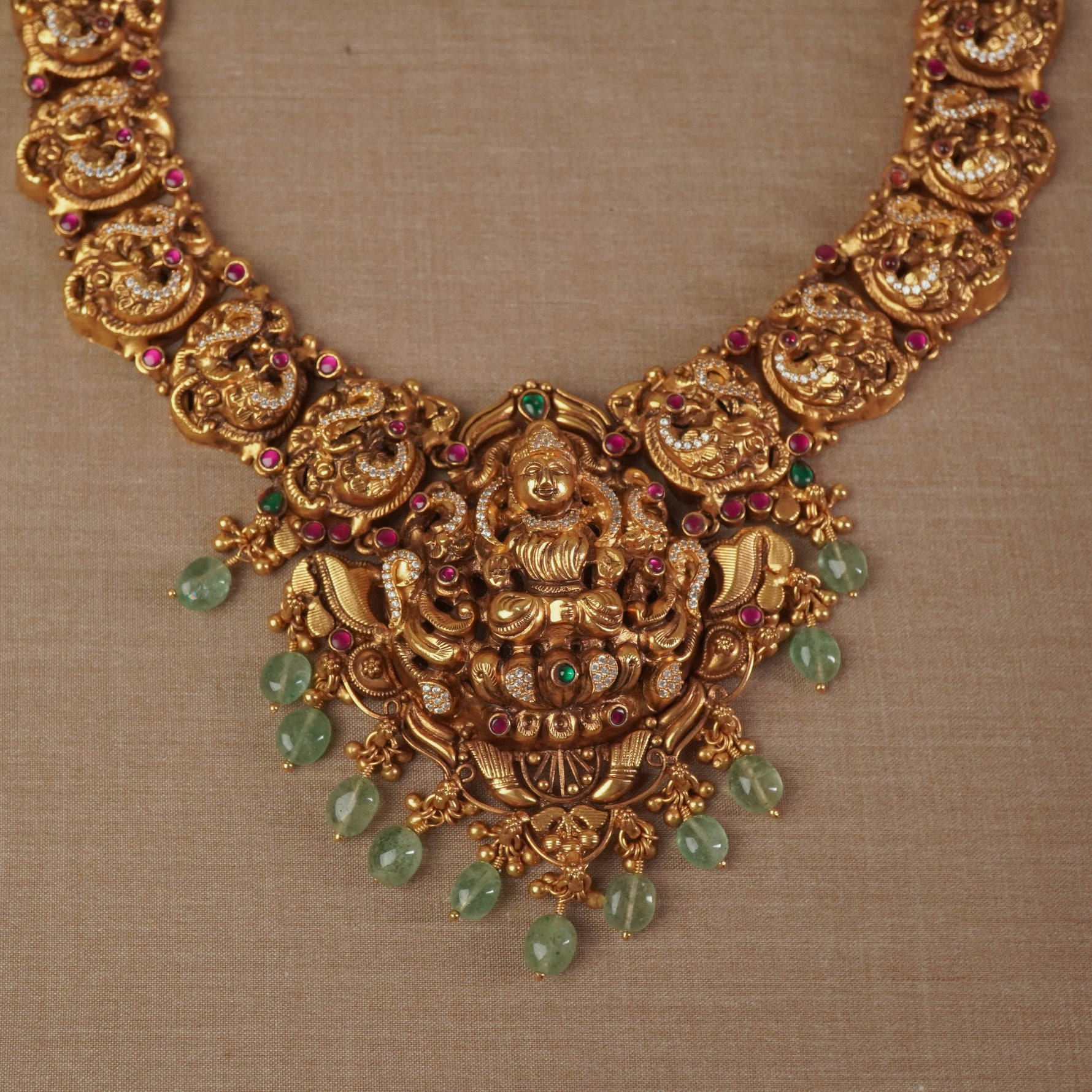 handmade silver jadau kundan necklace design