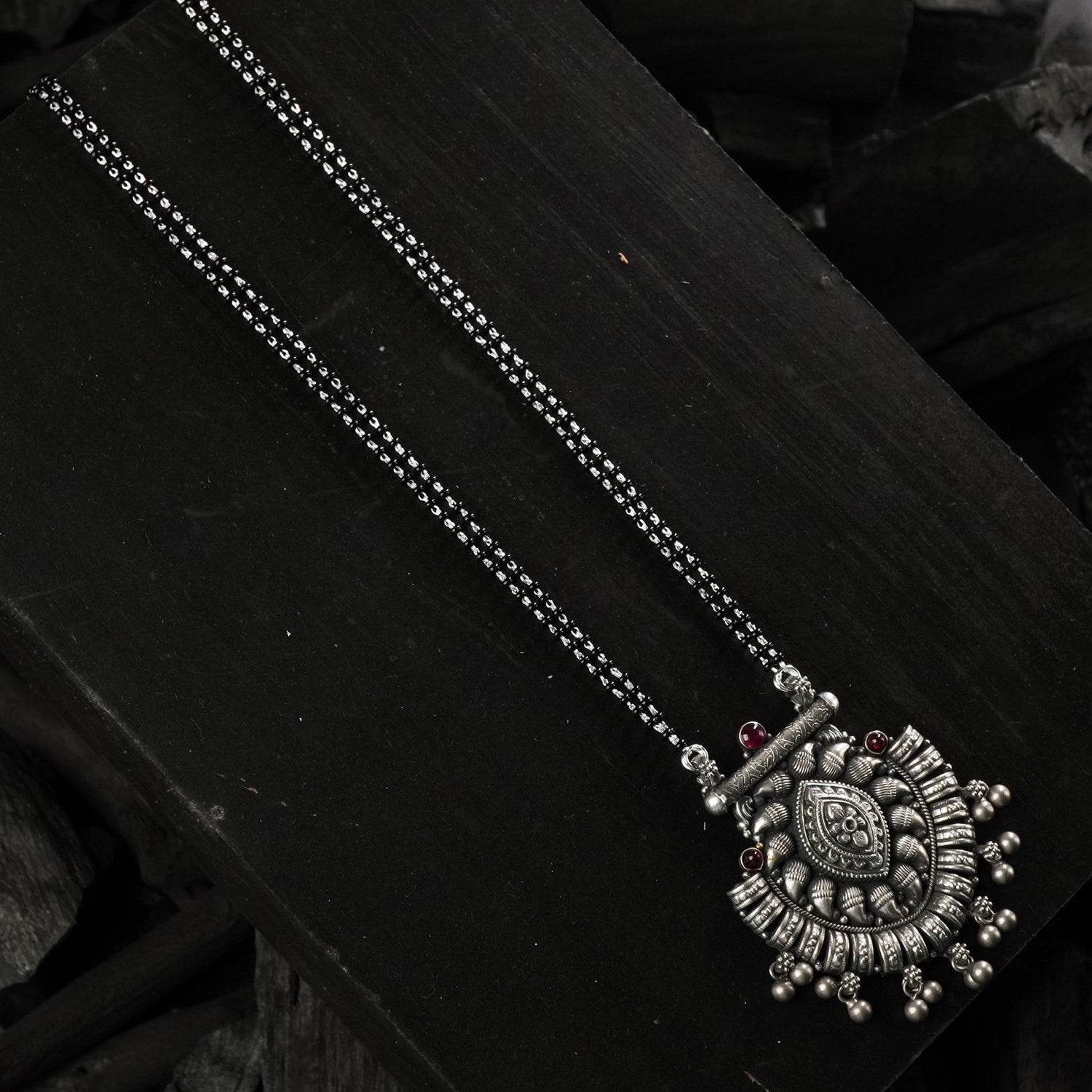 antique silver mangalsutra