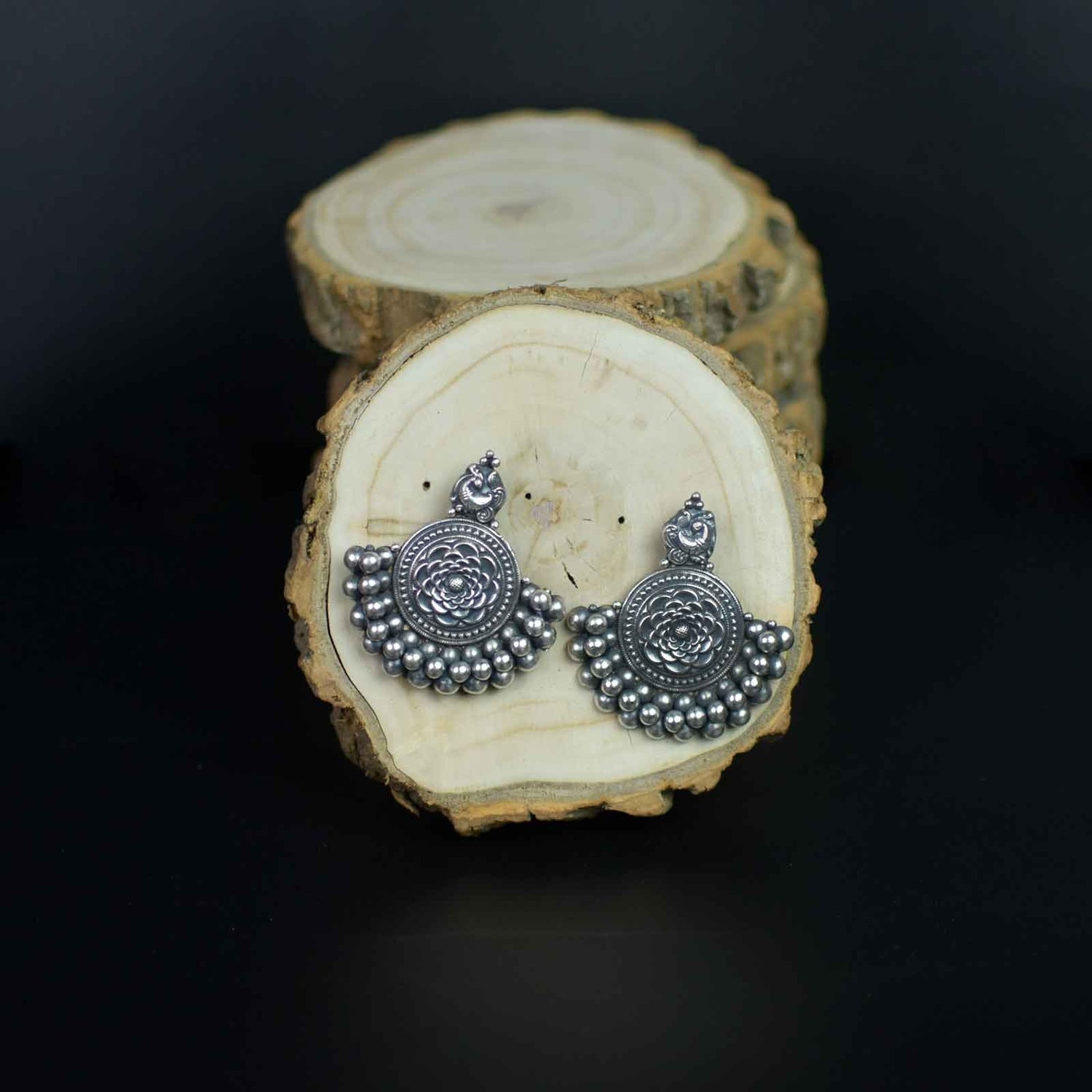 Suryafull Peacock Earrings