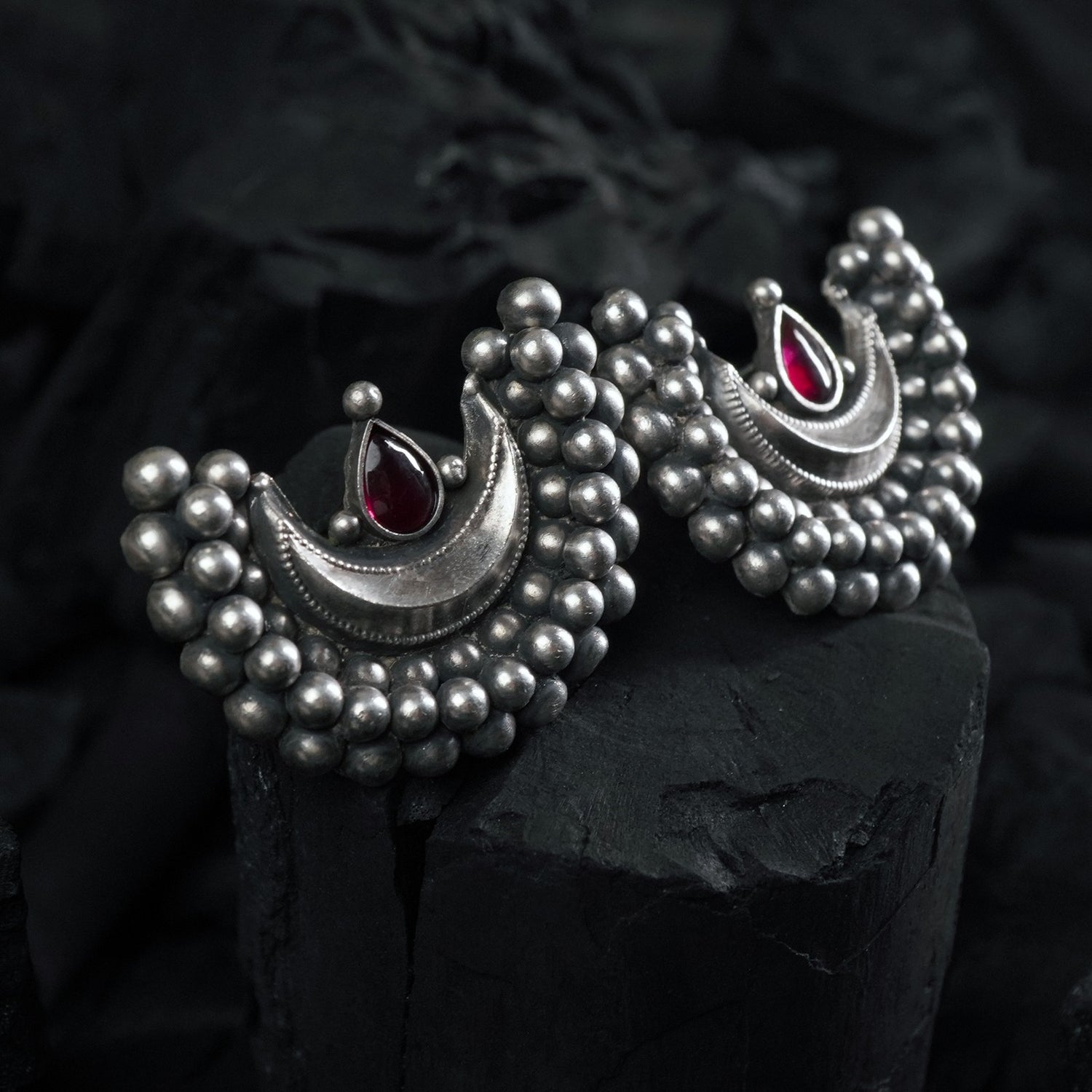 handmade chandrakor studs