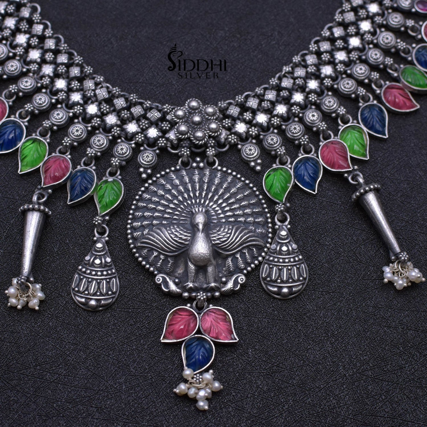 Buy Silver Fusion Necklace Online In India