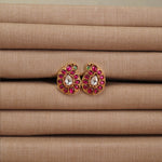 silver koyri kundan earrings design