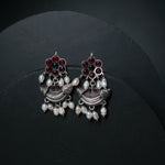 silver jhumka earrings