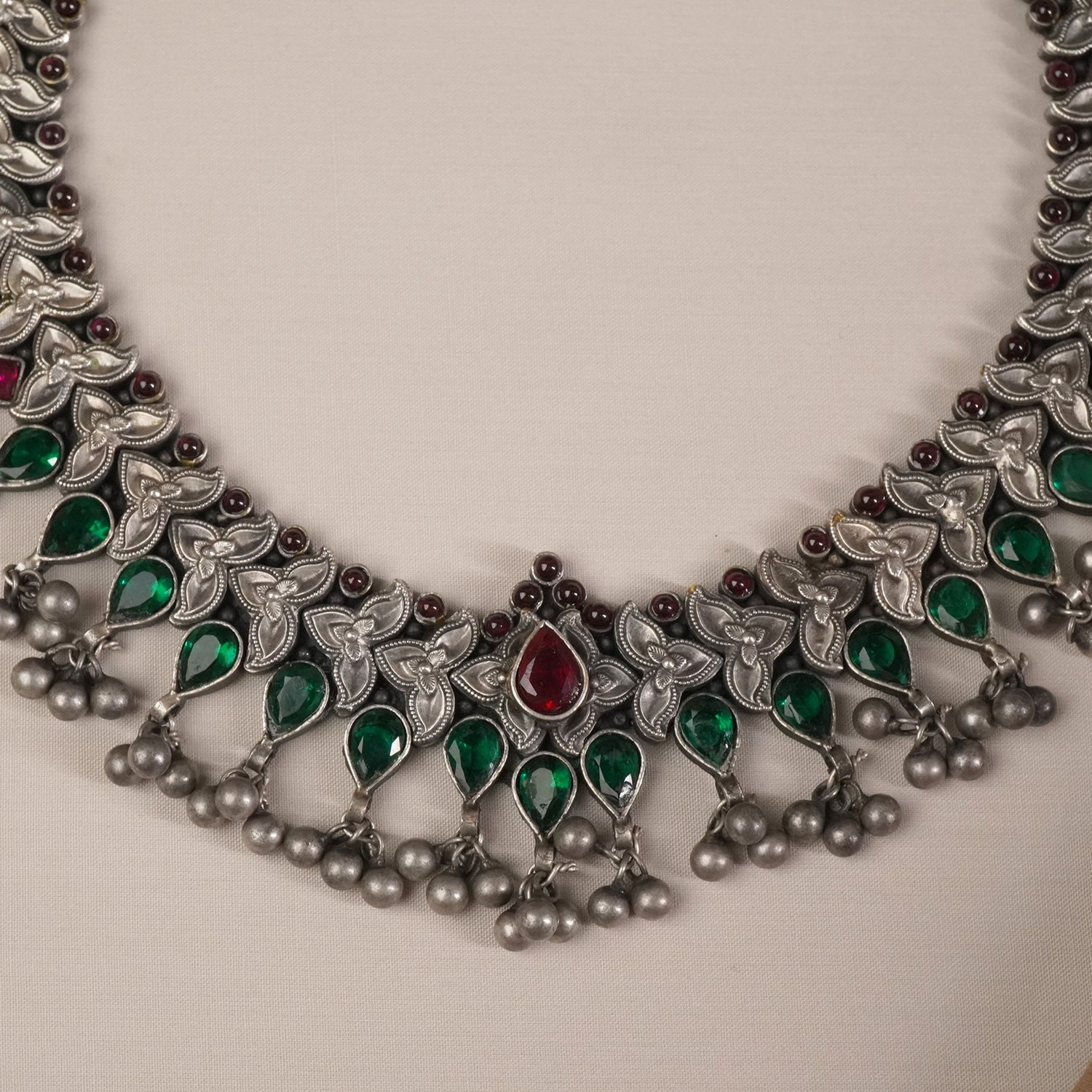 Silver Kolhapuri Belpan Necklace