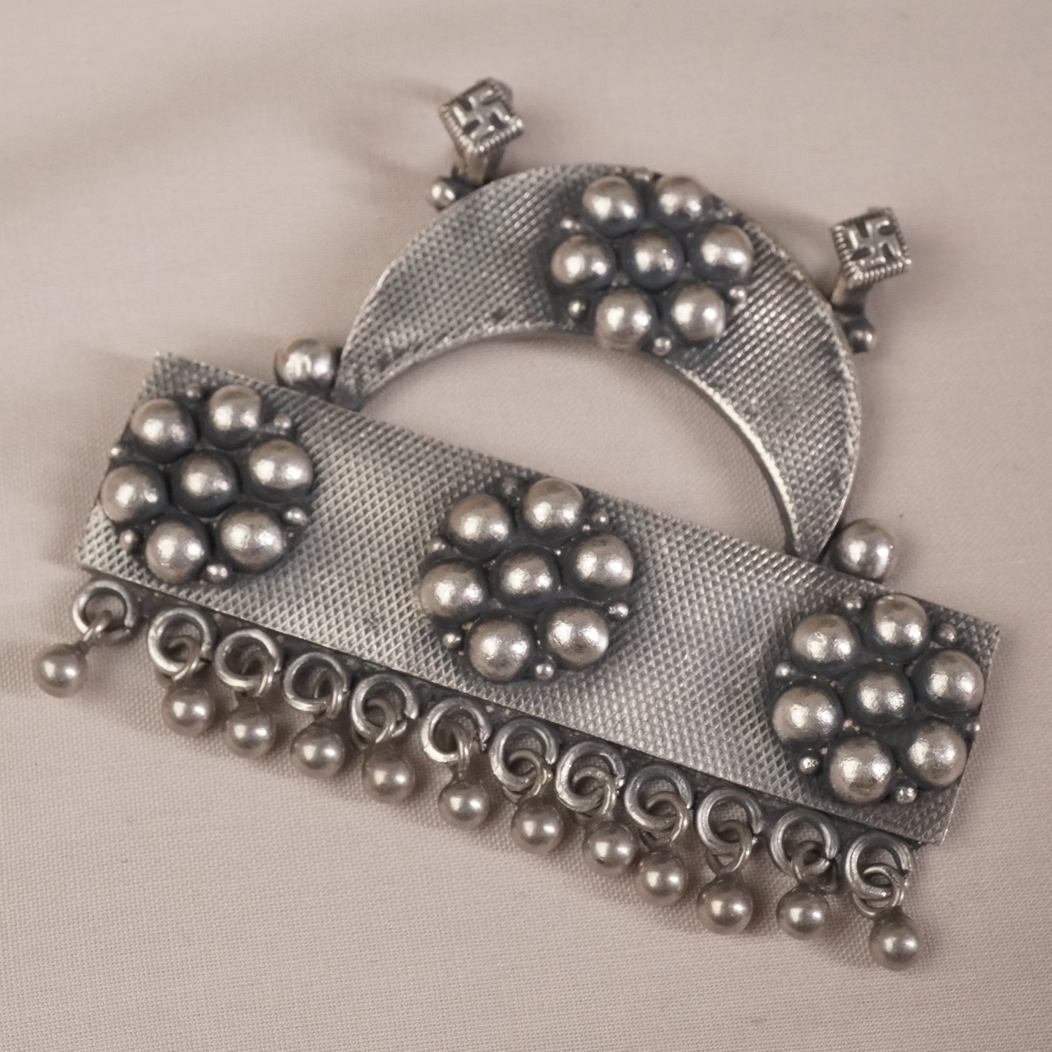 Customizable Silver Kudi Chand Pendant